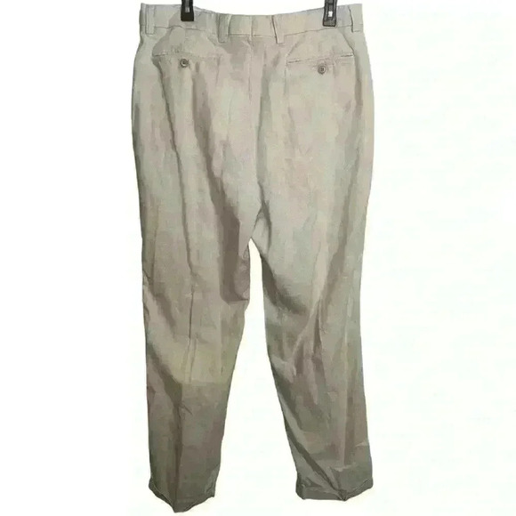 Mens Consensus Pants Linen Cotton 36x 32 Cuffed Hem Minimalist Clean - Picture 3 of 4